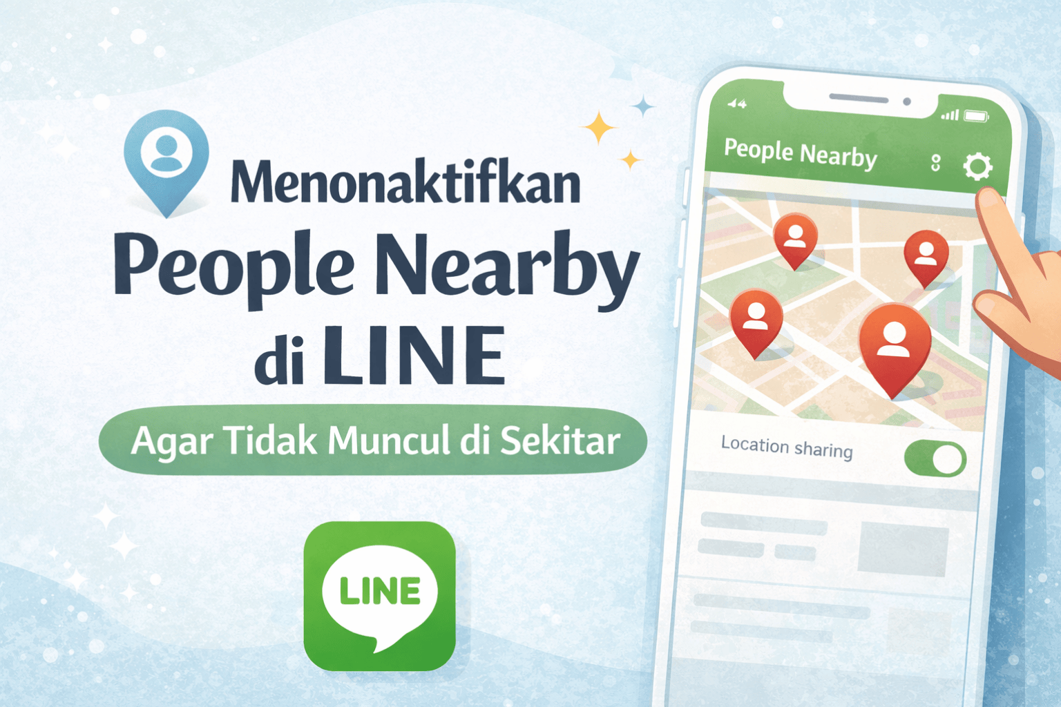 menonaktifkan fitur people nearby line