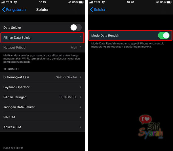 apa fungsi low data mode di iPhone