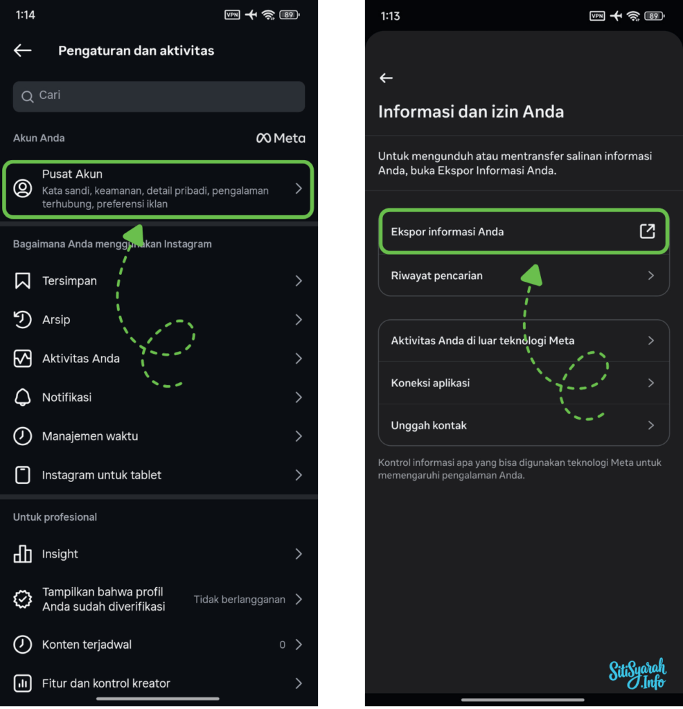 cara melihat riwayat pencarian di ig yang sudah lama
