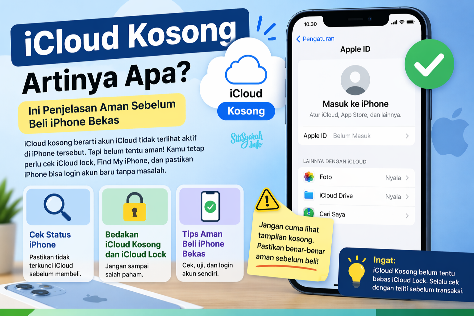maksud icloud kosong