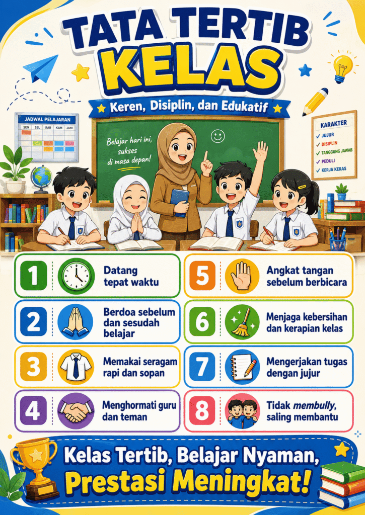 cara buat tata tertib kelas di canva