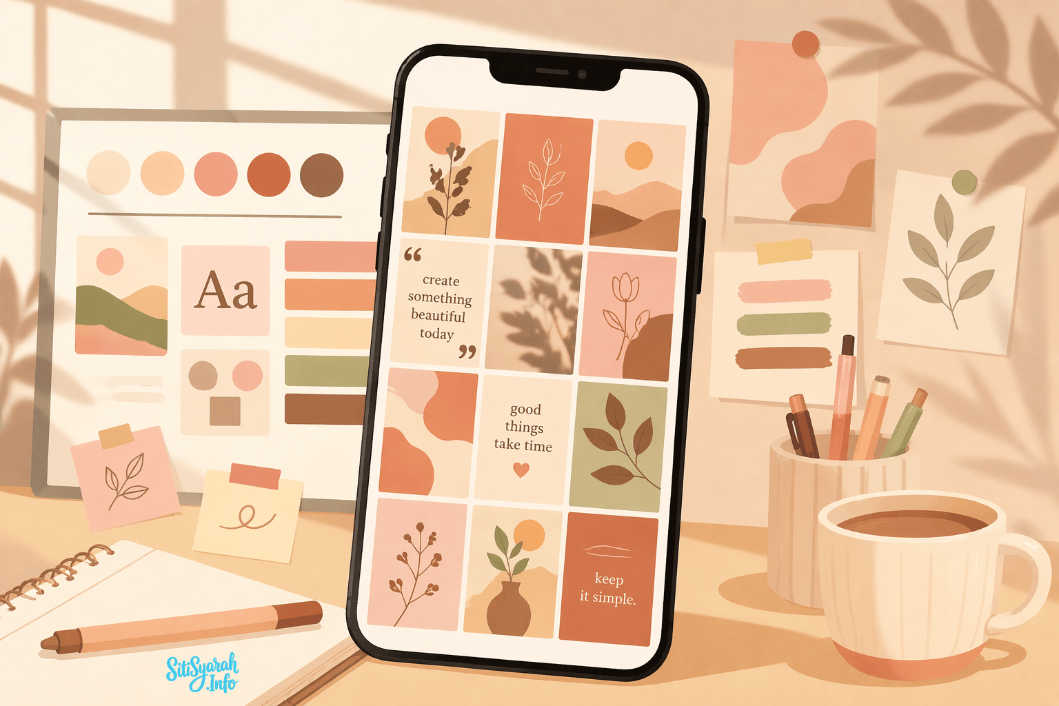 cara membuat desain feed ig estetik di canva pakai hp