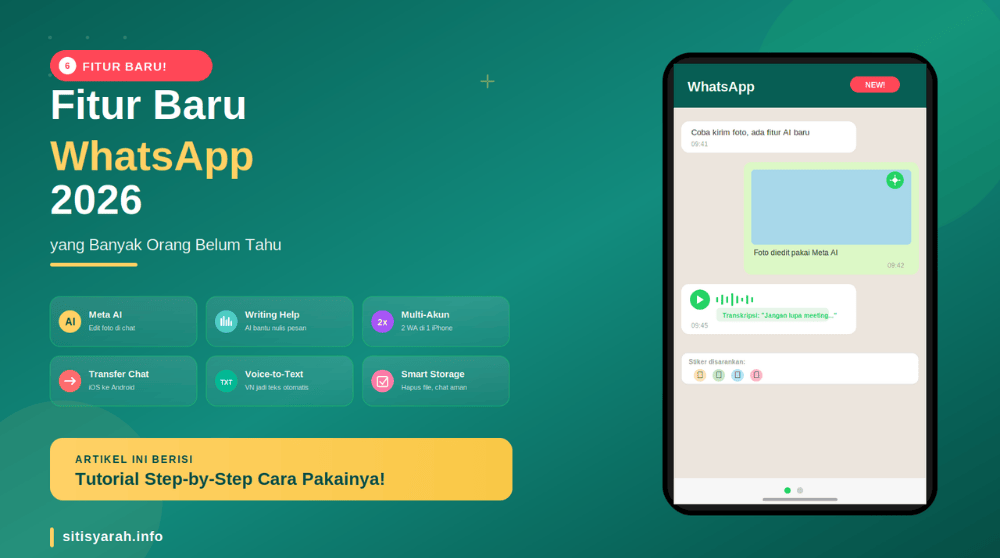 6 fitur baru whatsapp 2026 meta ai multi akun transfer chat