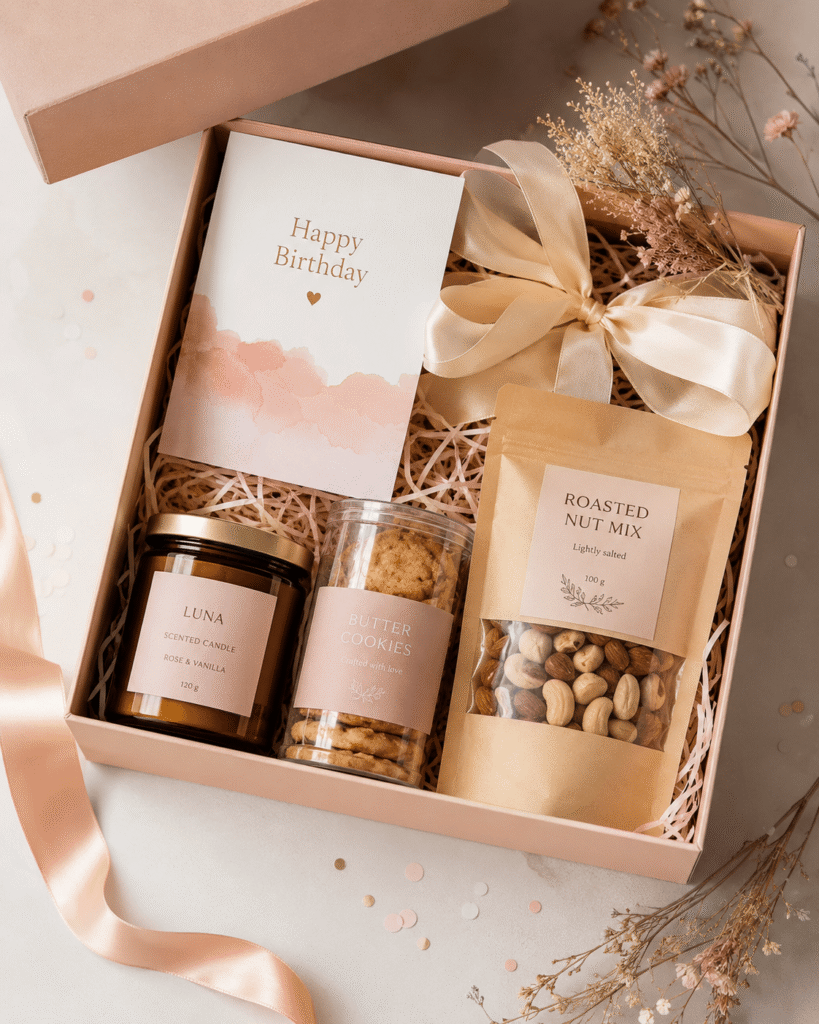 design hamper ulang tahun pakai ai gemini