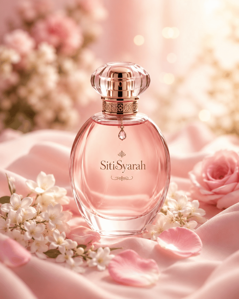 prompt ai foto parfum agar terlihat asli
