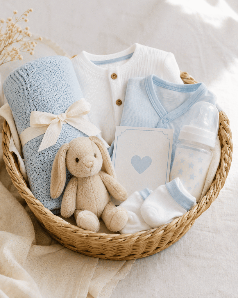 prompt ai produk hamper baju bayi