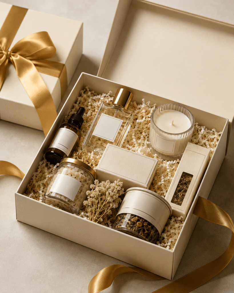 prompt ai produk hamper premium untuk jualan online