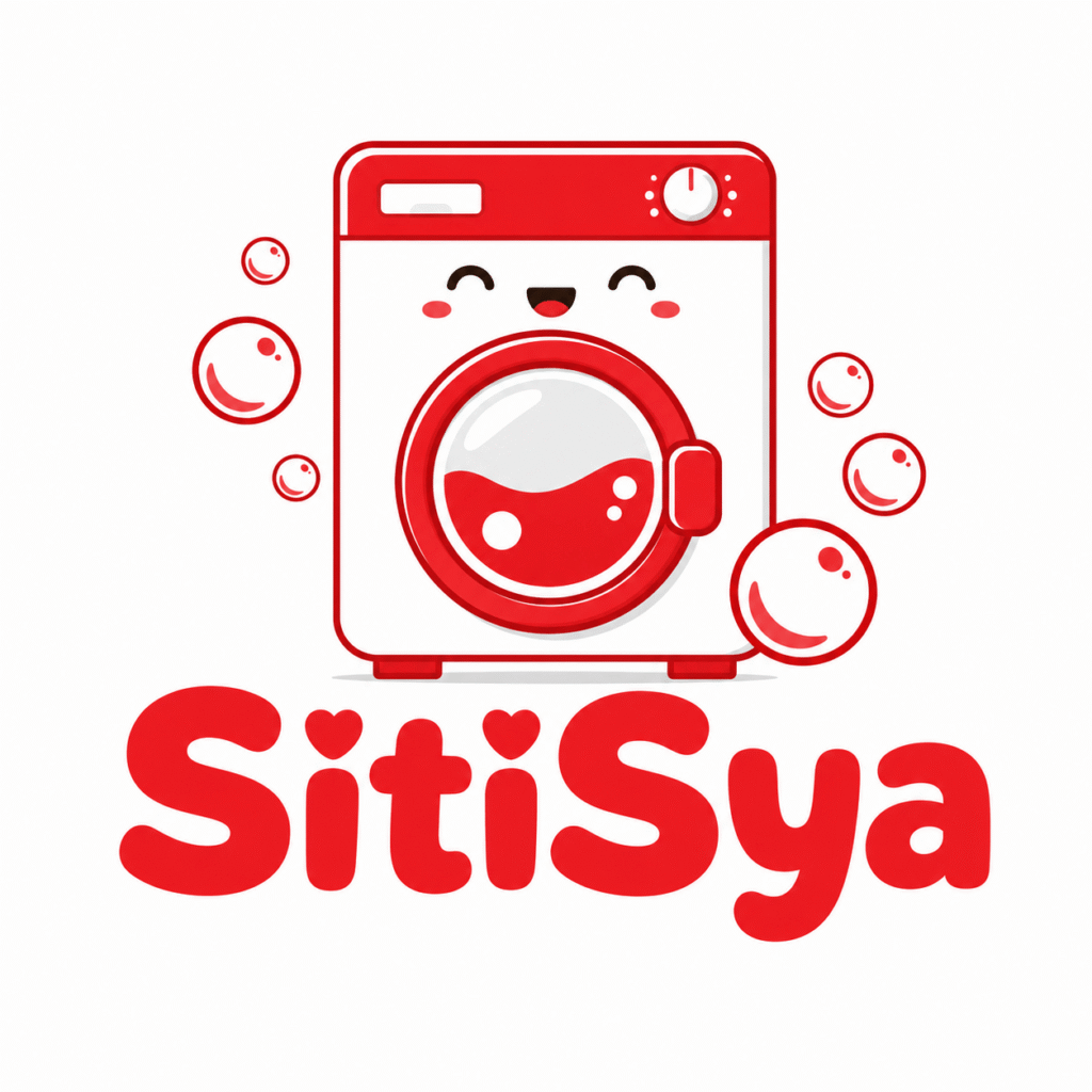 Logo jasa cuci sepatu bergaya playful dengan gelembung sabun hasil prompt AI