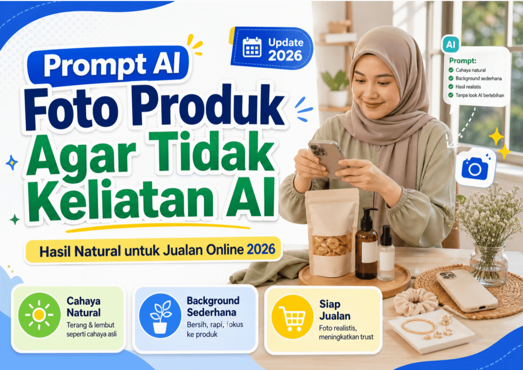 prompt foto agar tidak kelihatan hasil ai