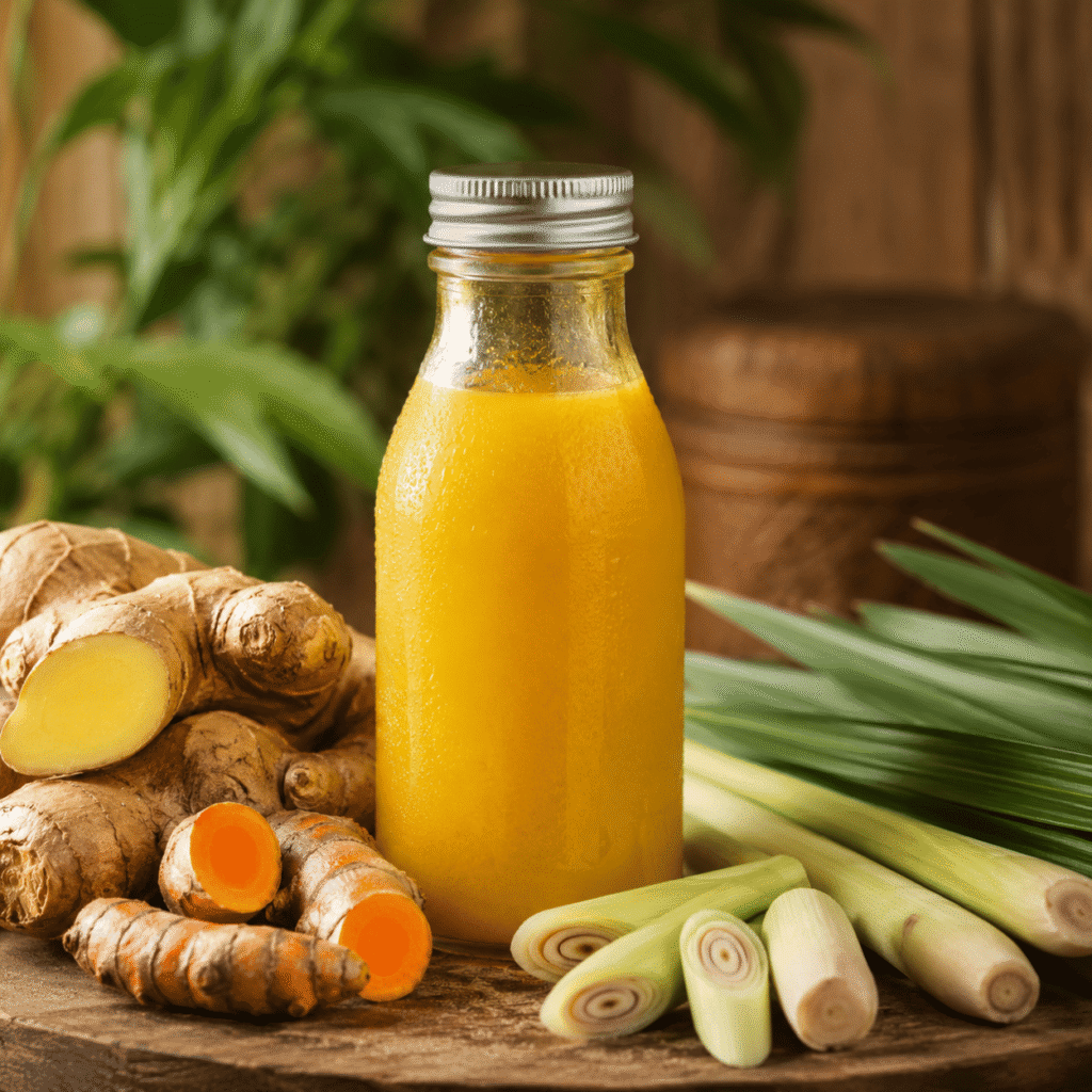 prompt foto ai minuman herbal tradisional