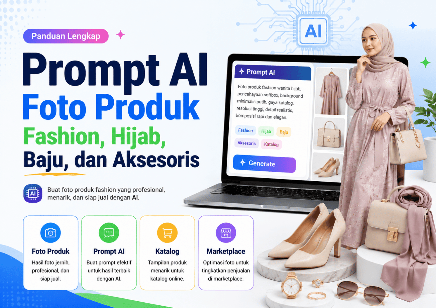 prompt ai untuk foto pashmina