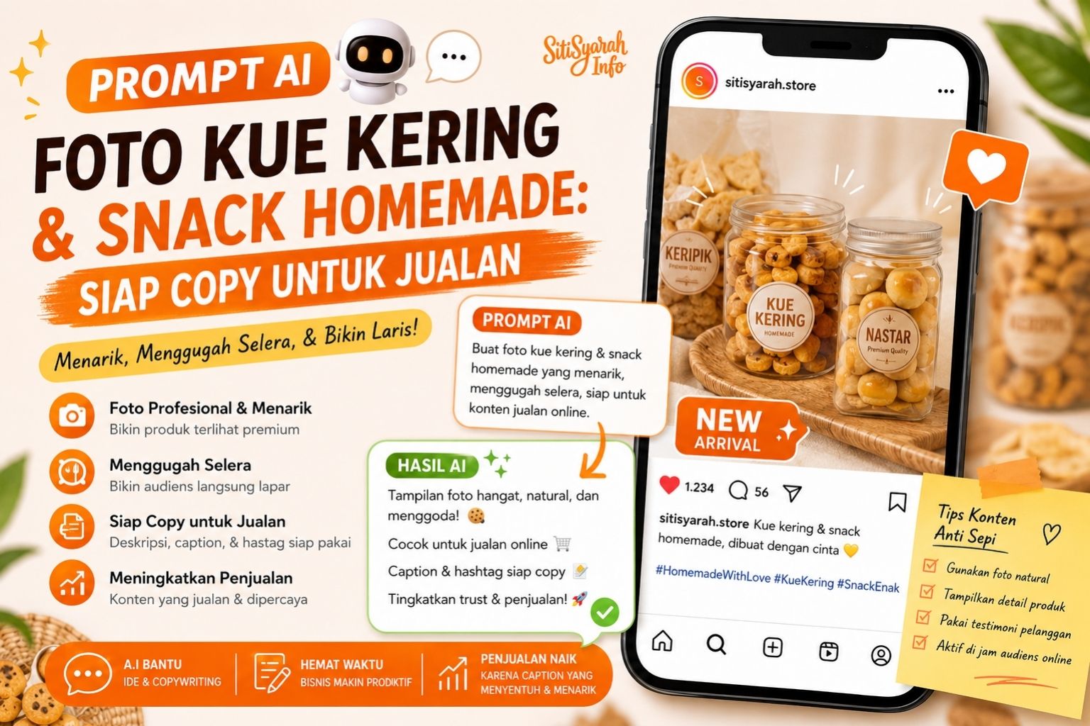 prompt gemini kue nastar premium dalam toples