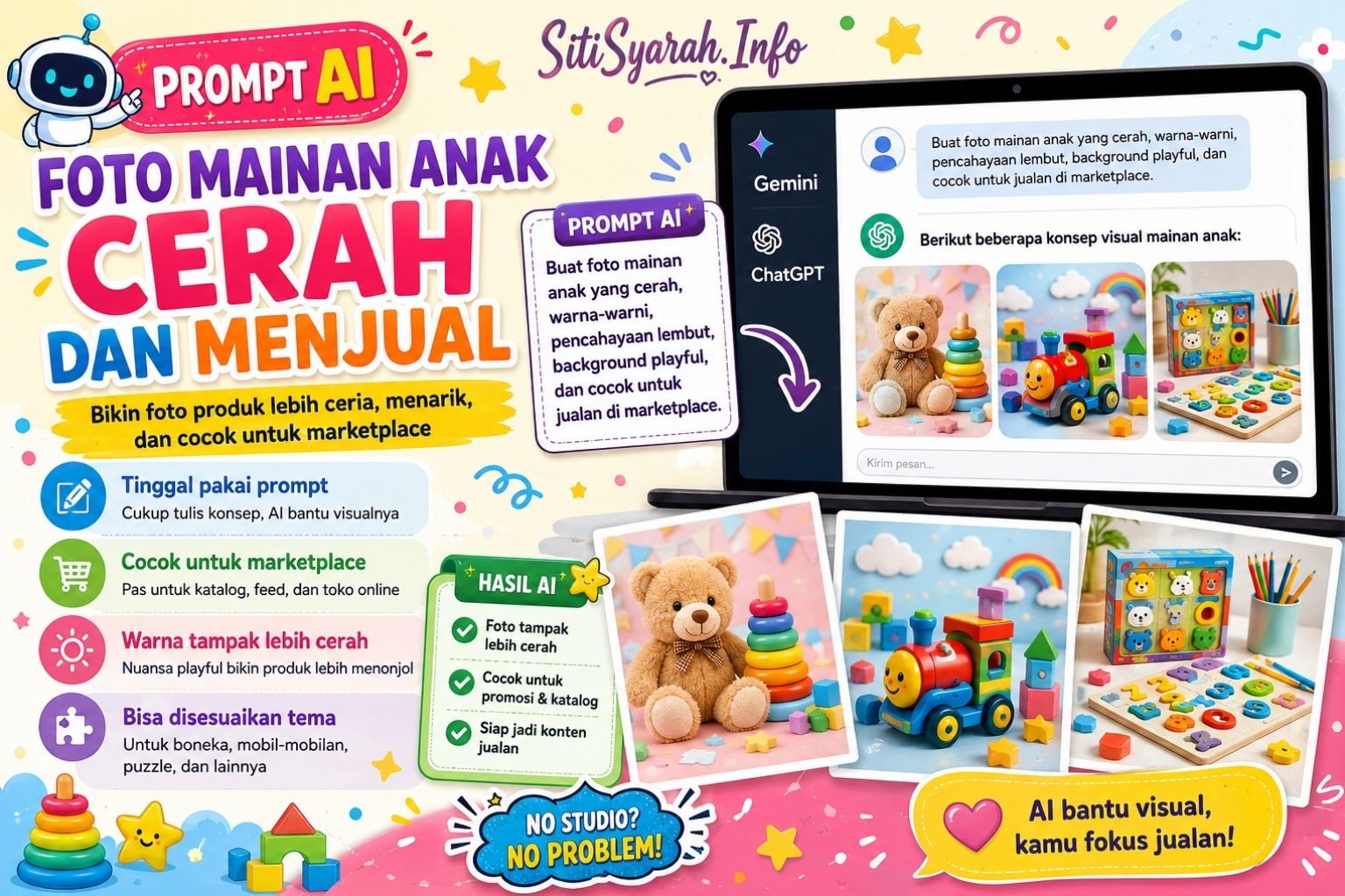 prompt ai foto mainan anak untuk tiktok