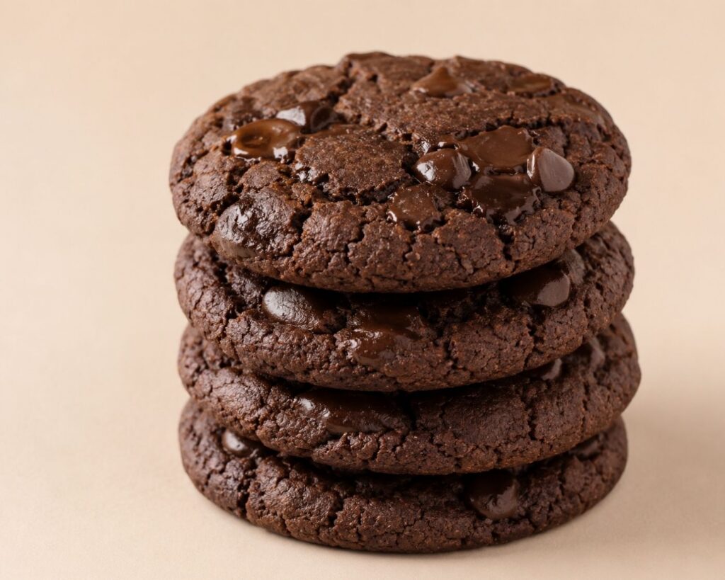 prompt ai buat foto kue cookies coklat