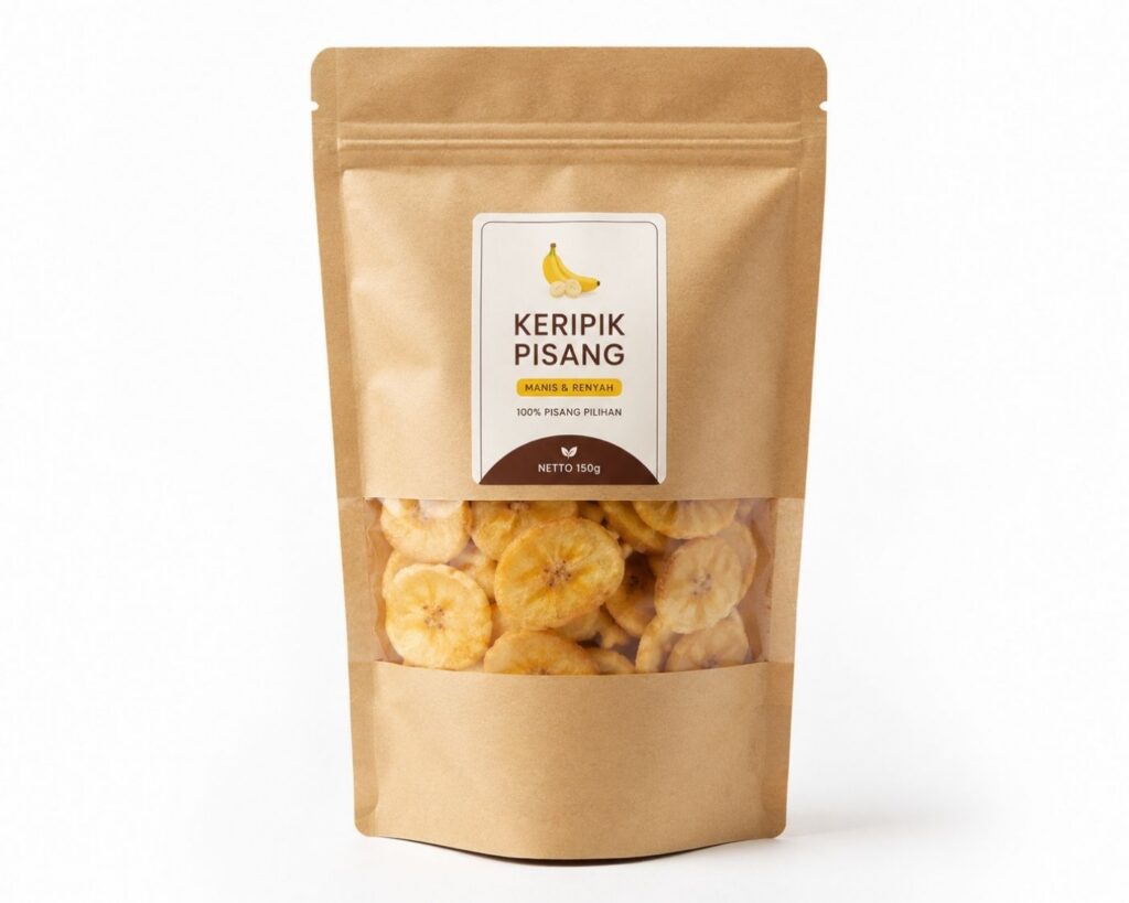 prompt ai foto snack dalam pouch