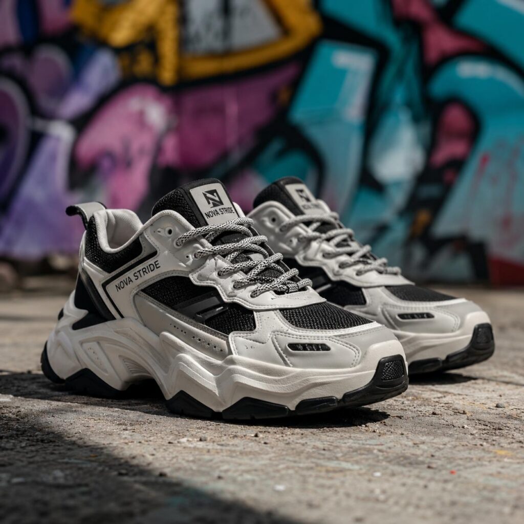 prompt ai untuk produk sepatu sneakers