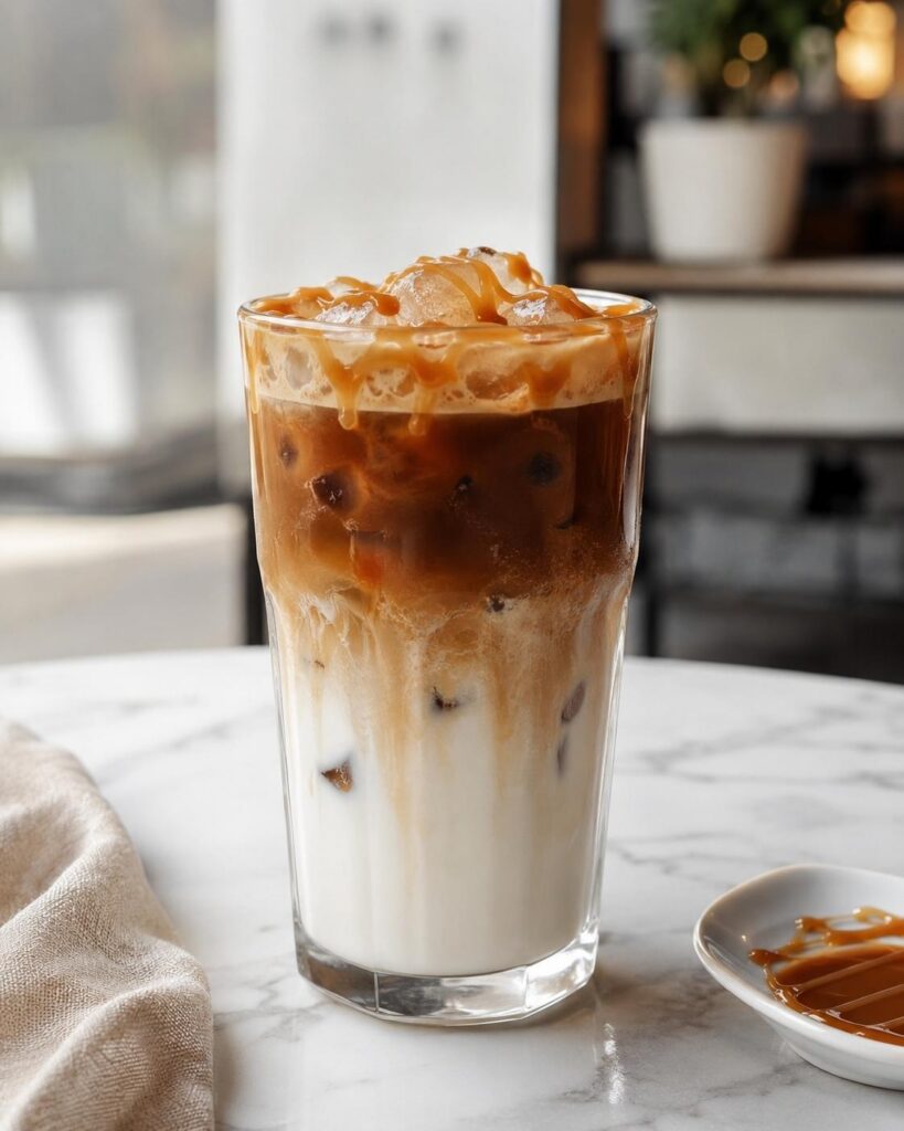 prompt gemini foto ai kopi iced caramel