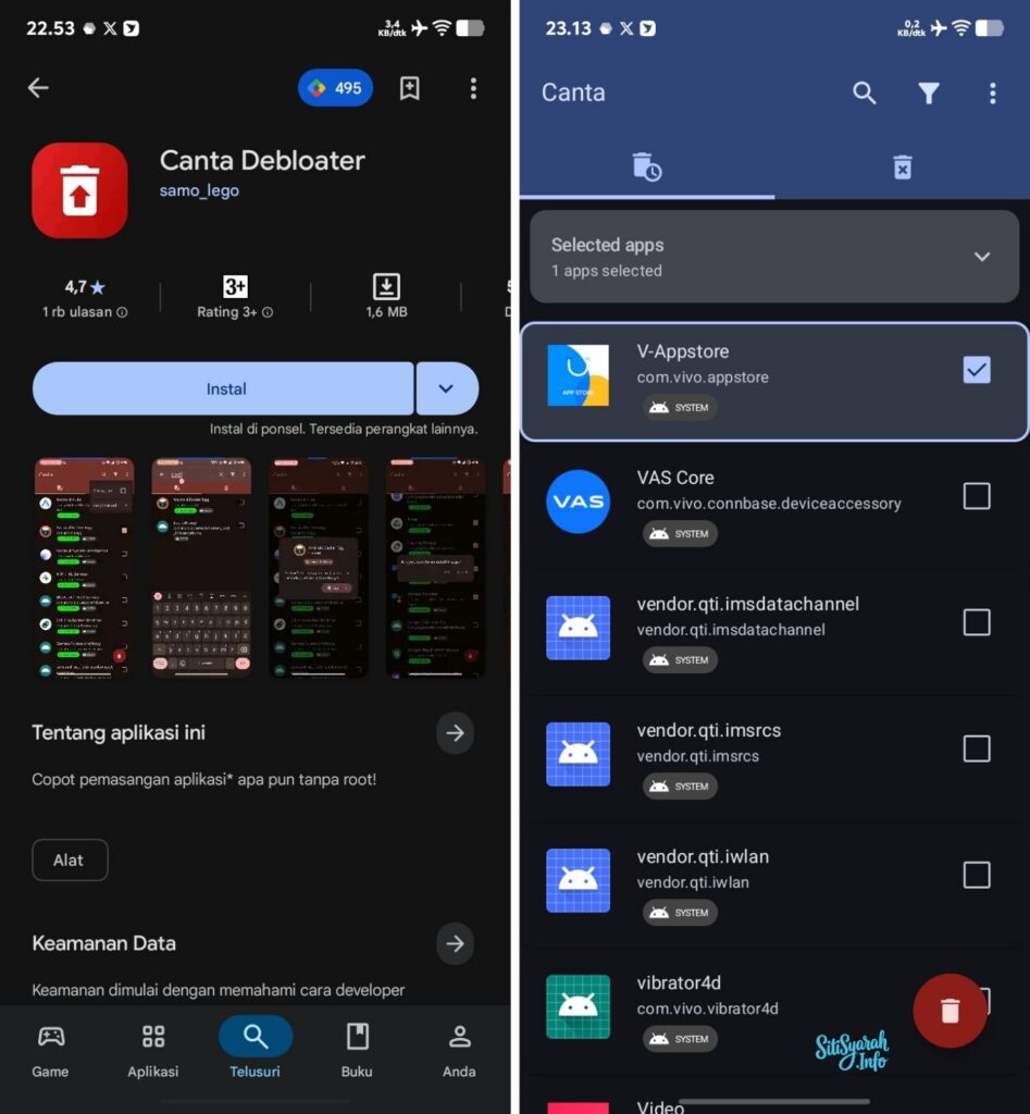 cara hapus aplikasi bawaan android tanpa root dan pc