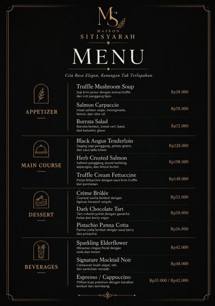 desain menu daftar makanan pakai chatgpt