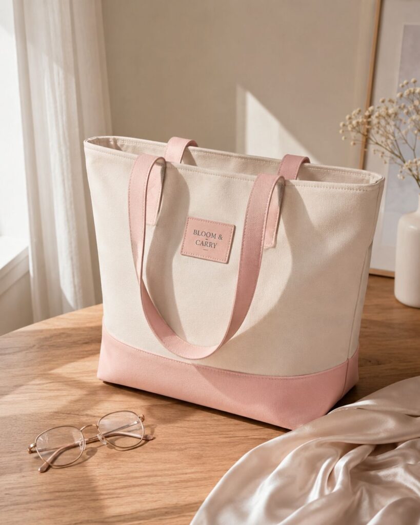 prompt ai foto tote bag elegan